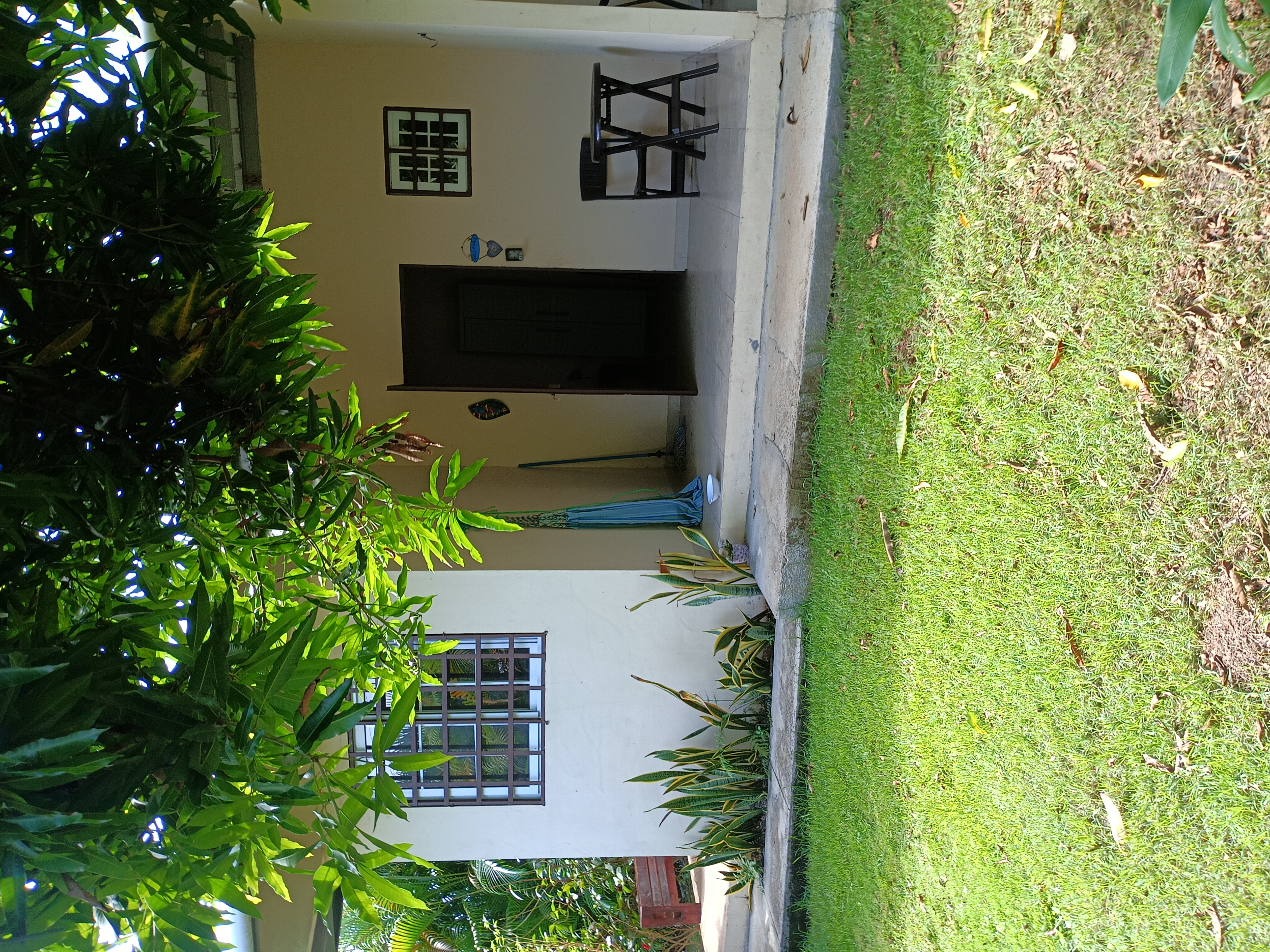 Unit exterior with patio seating