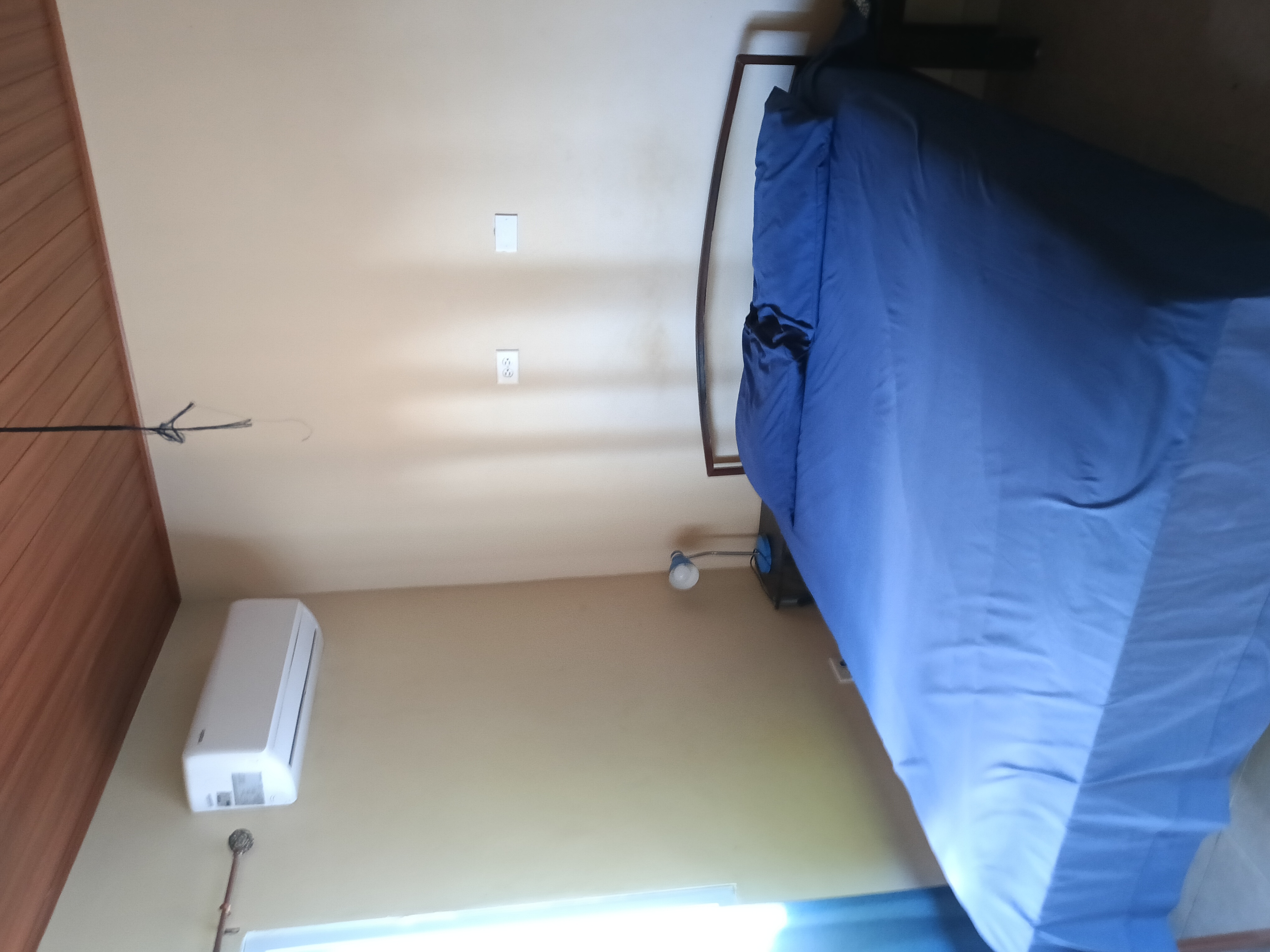 Bedroom with AC unit